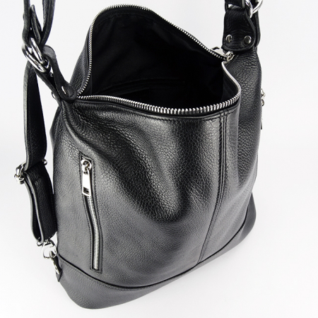 Geanta din piele naturala 2 in 1 negru 8917 132 [5]