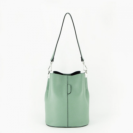 Geanta tip sac din piele naturala 8951 122 Verde menta [2]