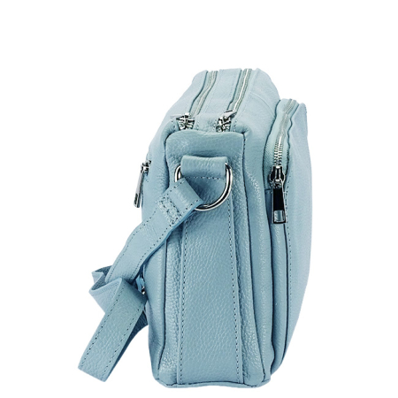 Geanta din piele naturala albastru deschis Camelia 124 [3]