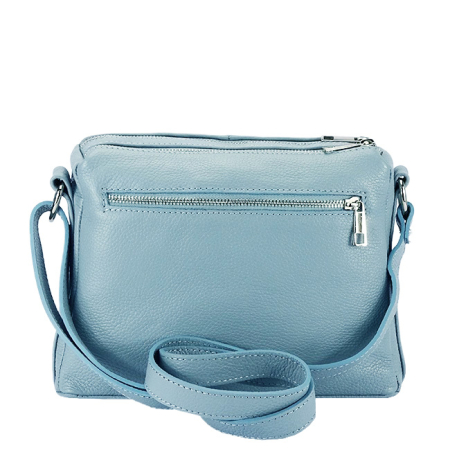 Geanta din piele naturala albastru deschis Camelia 124 [4]