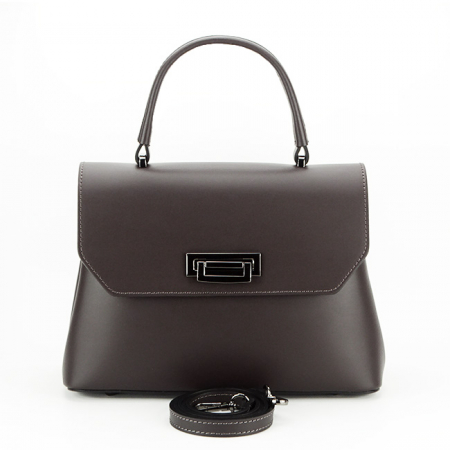 Geanta din piele naturala Alicia 123 Maro inchis [1]