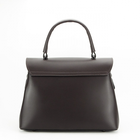 Geanta din piele naturala Alicia 123 Maro inchis [4]