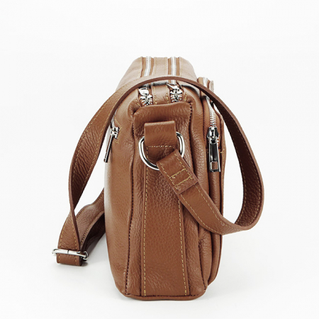 Geanta camel din piele naturala Camelia 124 [2]