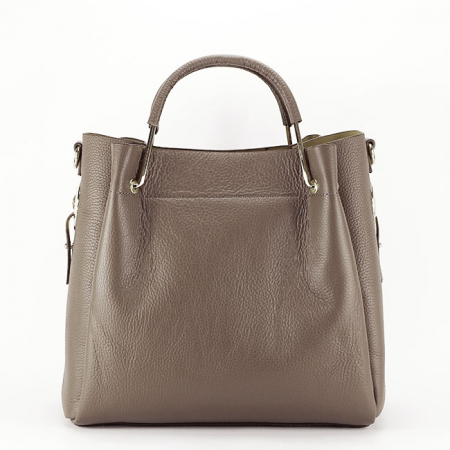Geanta din piele naturala maro deschis Ariana 122 [4]