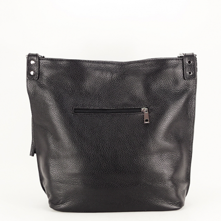 Geanta din piele naturala neagra Suzana 123 [5]