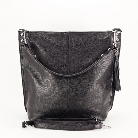 Geanta din piele naturala neagra Suzana 123 [2]