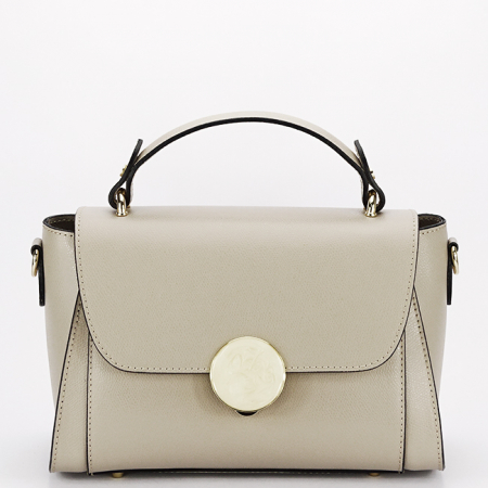 Genti mici - Geanta din piele naturala taupe deschis 1590 123