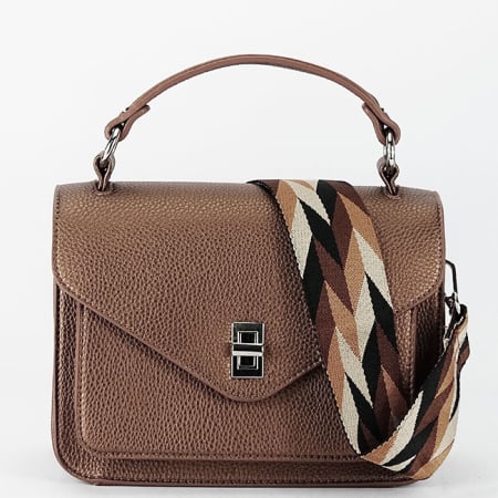 Accesorii - Geanta eleganta aurie F6978 14