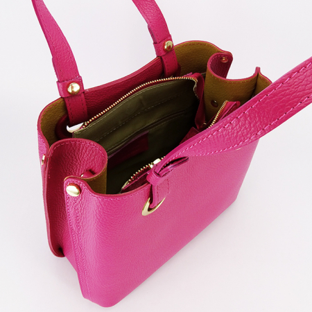 Geanta fucsia medie din piele naturala 8916 129 [6]