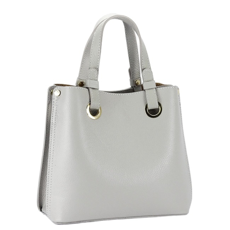 Geanta gri deschis medie din piele naturala 8916 129 [2]