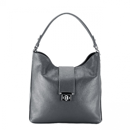 Posete - Geanta gri din piele naturala 8963 124