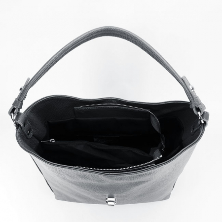 Geanta gri din piele naturala 8963 124 [5]