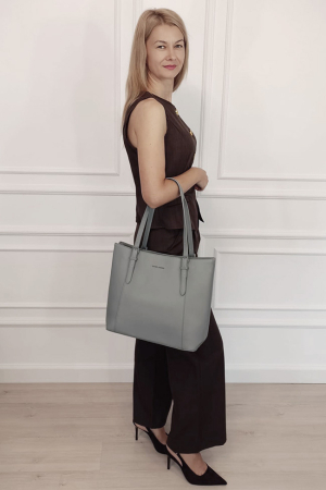 Geanta gri inchis David Jones Paris de talie mare CM7674 M13 [3]