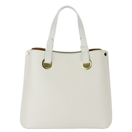 Accesorii - Geanta ivory medie din piele naturala 8916 129