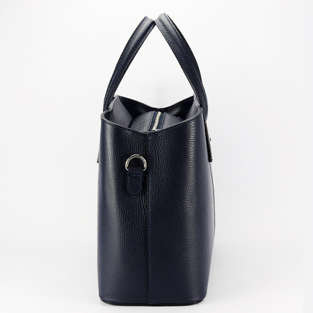 Geanta mare bleumarin din piele naturala 8922 130 [2]