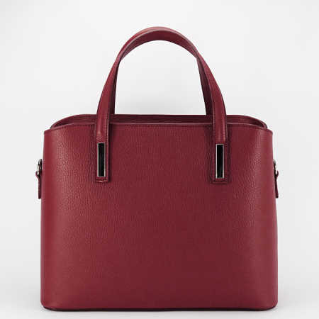 Noutati - Geanta mare bordeaux din piele naturala 8922 130
