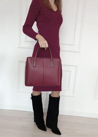 Geanta mare bordeaux din piele naturala 8922 M6 [1]