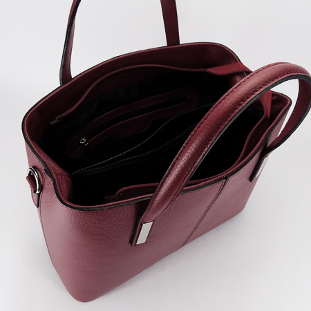 Geanta mare bordeaux din piele naturala 8922 M6 [8]