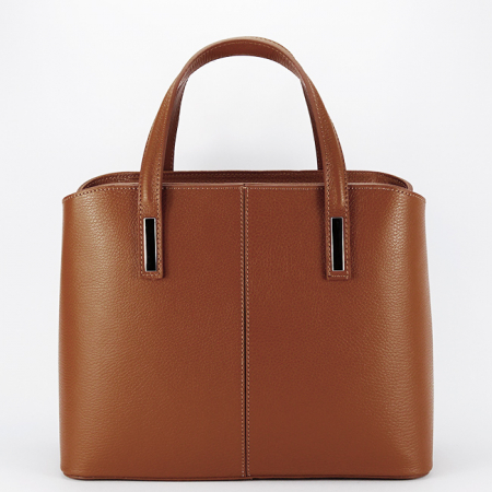 Noutati - Geanta mare camel din piele naturala 8922 130