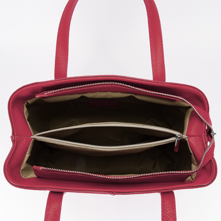 Geanta mare din piele naturala 8922 M6 Rosu [7]
