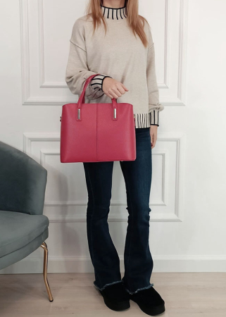 Geanta mare din piele naturala 8922 M6 Rosu [1]