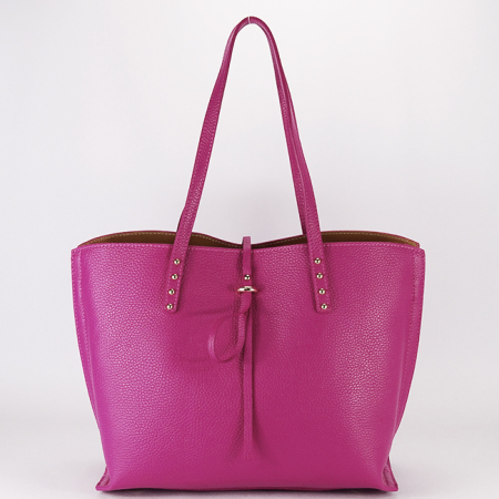 Accesorii - Geanta mare fucsia din piele naturala 1740 M8