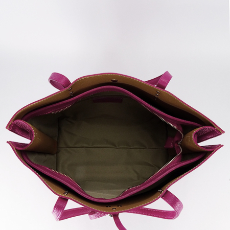 Geanta mare fucsia din piele naturala 1740 M8 [7]