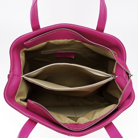Geanta mare fucsia din piele naturala 8922 M6 [6]