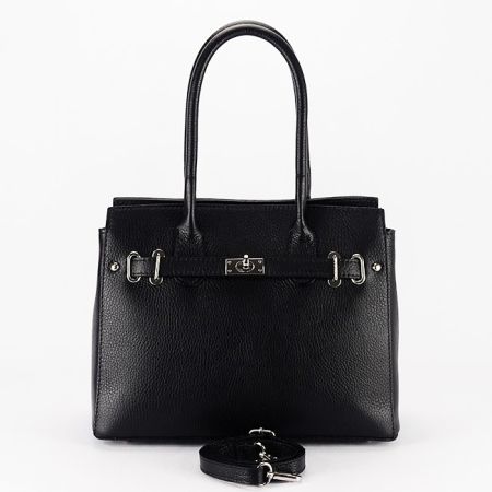 Geanta mare neagra din piele naturala 8901 128 [5]