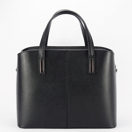Noutati - Geanta mare neagra din piele naturala 8922 130