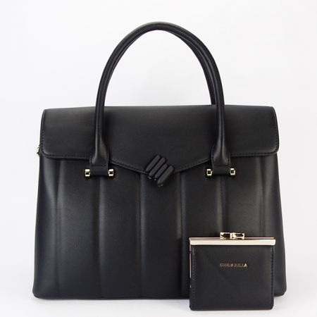 Posete - Geanta mare neagra Premium cu portofel CB2317-4 M6