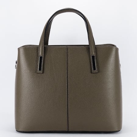 Posete - Geanta mare taupe inchis din piele naturala 8922 130