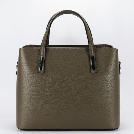 Geanta mare taupe inchis din piele naturala 8922 130 [4]