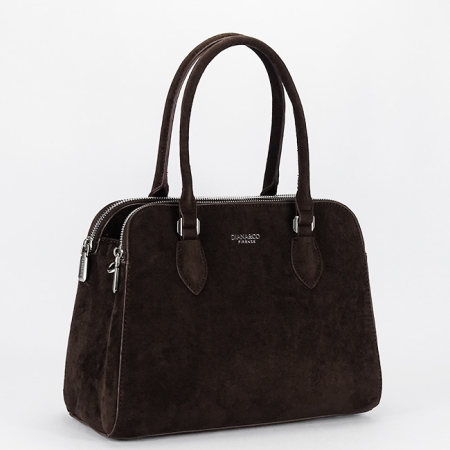 Accesorii - Geanta maro cafeniu DIANA&CO din velur DHJ928-2 M13