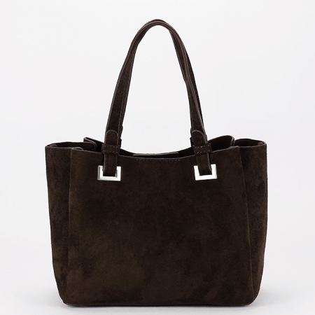 Geanta maro cafeniu din velur DIANA&CO DHJ929-2 M13 [4]