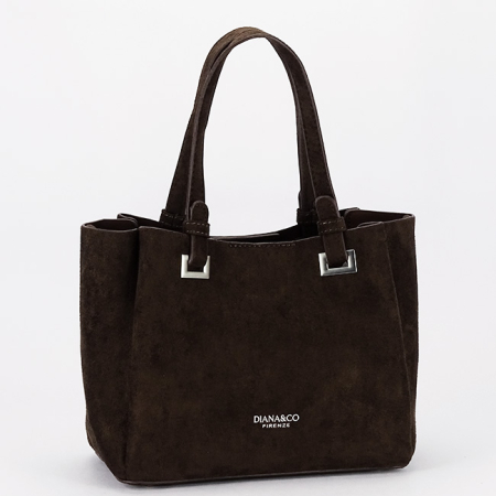Geanta maro cafeniu din velur DIANA&CO DHJ929-2 M13 [2]