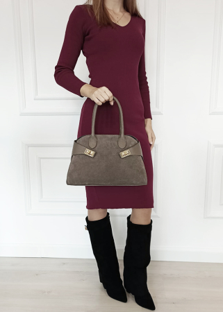 Geanta maro taupe din piele naturala 1895 130 [1]