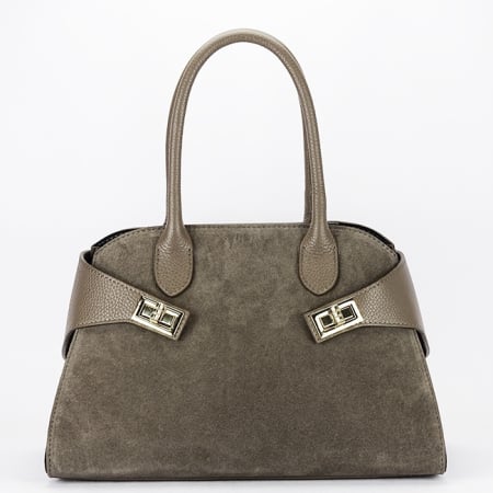 Posete - Geanta maro taupe din piele naturala 1895 130