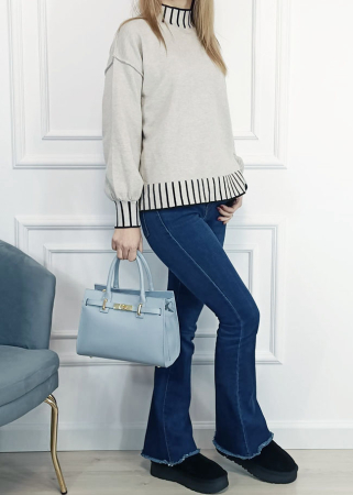 Geanta medie albastru deschis din piele naturala 1727 122 [1]