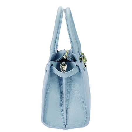 Geanta medie albastru deschis din piele naturala 1727 122 [3]