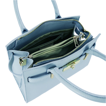 Geanta medie albastru deschis din piele naturala 1727 122 [8]