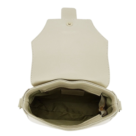 Geanta medie bej deschis din piele naturala 2031 127 [7]