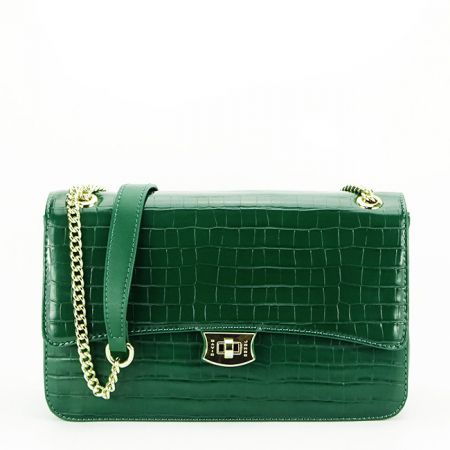 Genti mici - Geanta medie David Jones Paris 7002-2 15 Verde inchis