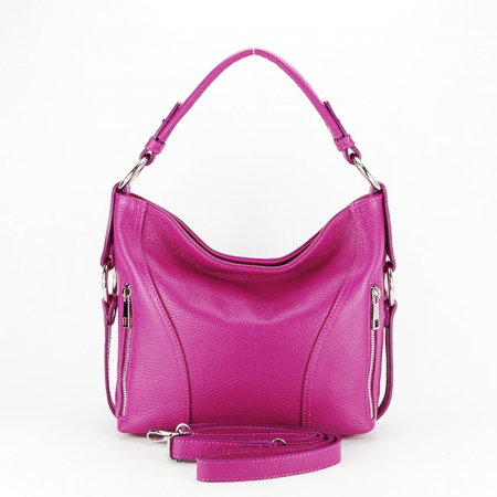 Geanta medie din piele naturala 8931 124 Fucsia [4]