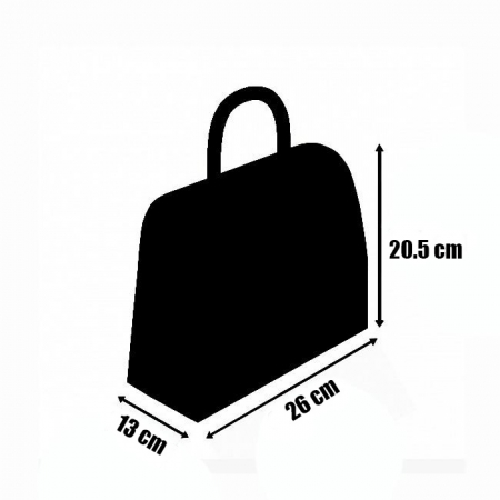 Geanta medie din piele naturala, 8939 122, 20x26x13 cm, Negru [8]