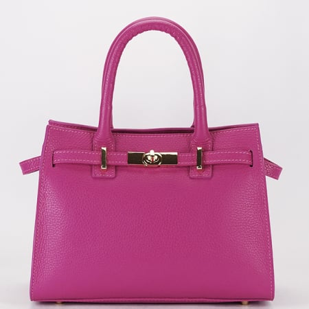 Accesorii - Geanta medie fucsia din piele naturala 1727 122