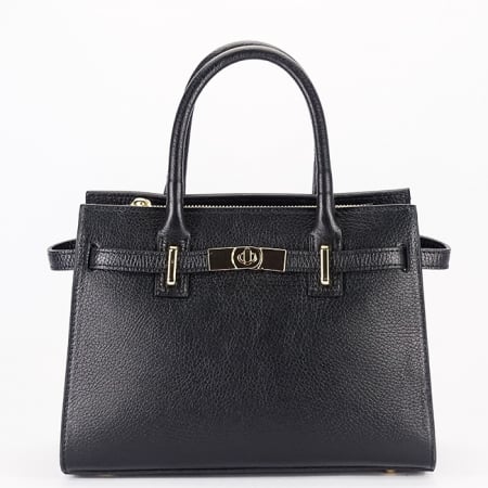 Genti mici - Geanta medie neagra din piele naturala 1727 122
