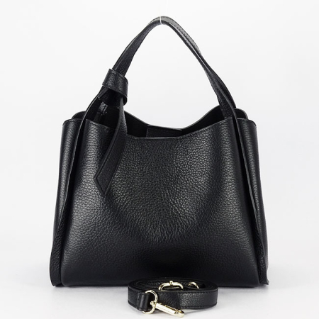 Geanta medie neagra din piele naturala 8905 128 [5]