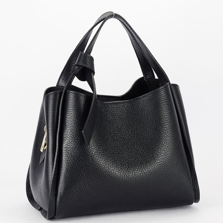 Geanta medie neagra din piele naturala 8905 128 [2]