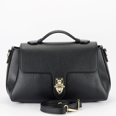 Geanta medie neagra din piele naturala 8910 126 [5]